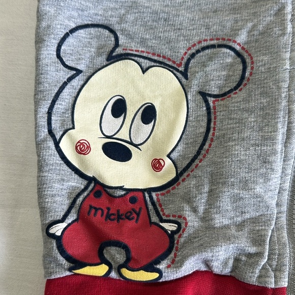 Disney - Gray and Red Mickey Mouse Kids Hoodie Vest - Picture 3 of 6
